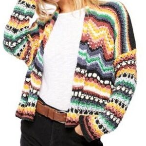 Free People Feeling Nostalgic Open Front Cardigan Sz: S-Retail $148- LIKE NEW!